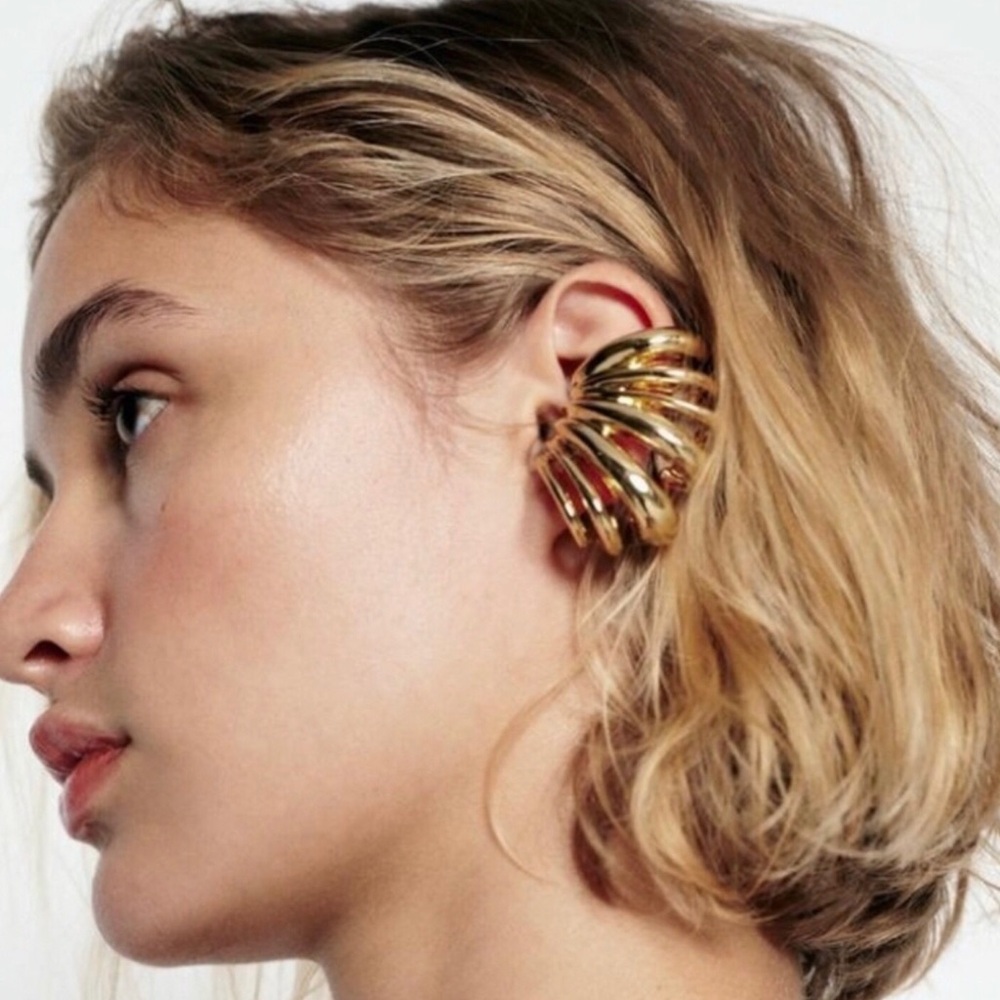 New Zara Chunky Metallic Ear Cuffs Earrings - Picture 10 of 16